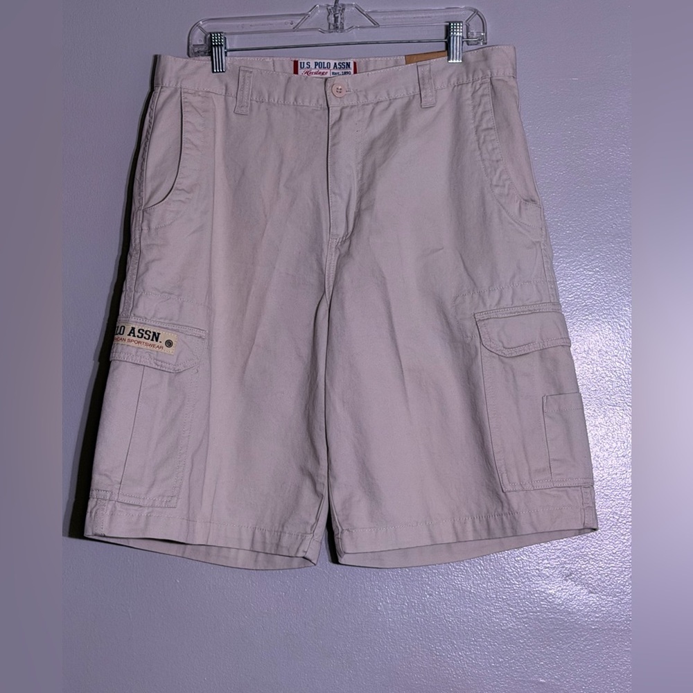 U.S. Polo Assn. Men's Beige Cargo Shorts